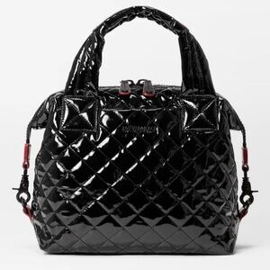 MZ Wallace Black Lacquer Small Sutton Deluxe